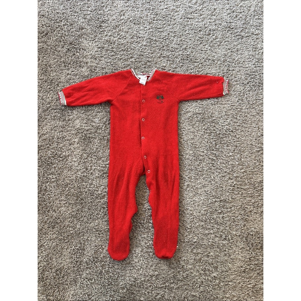 Vintage 80s Alexis Terry‎ Cloth Outfit Small 25-32 Lbs Baby Red Suit Christmas